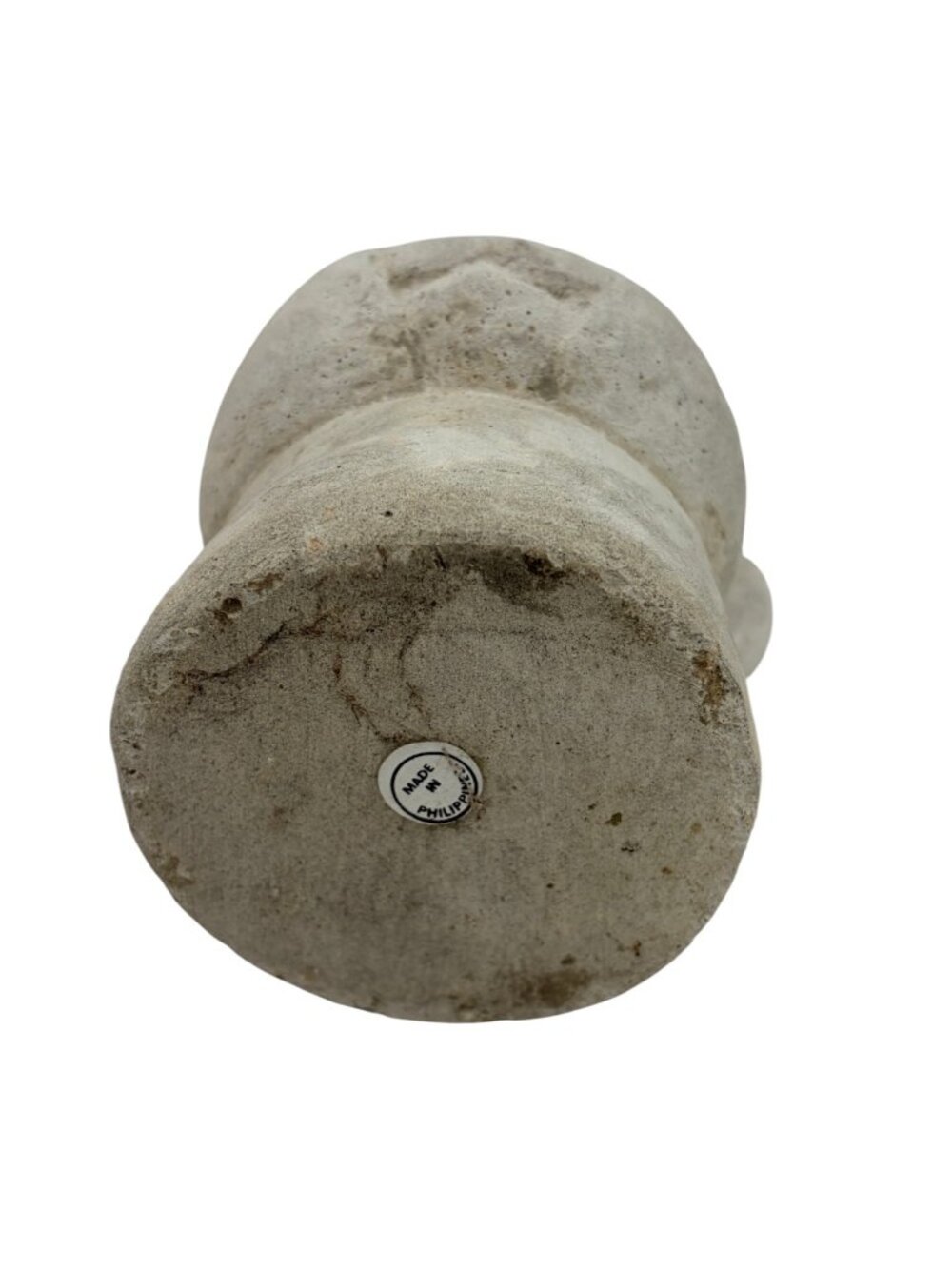 Vintage Concrete Angel Tealight Holder Made in Philippines Rustic Cement Cherub - Picture 7 of 10